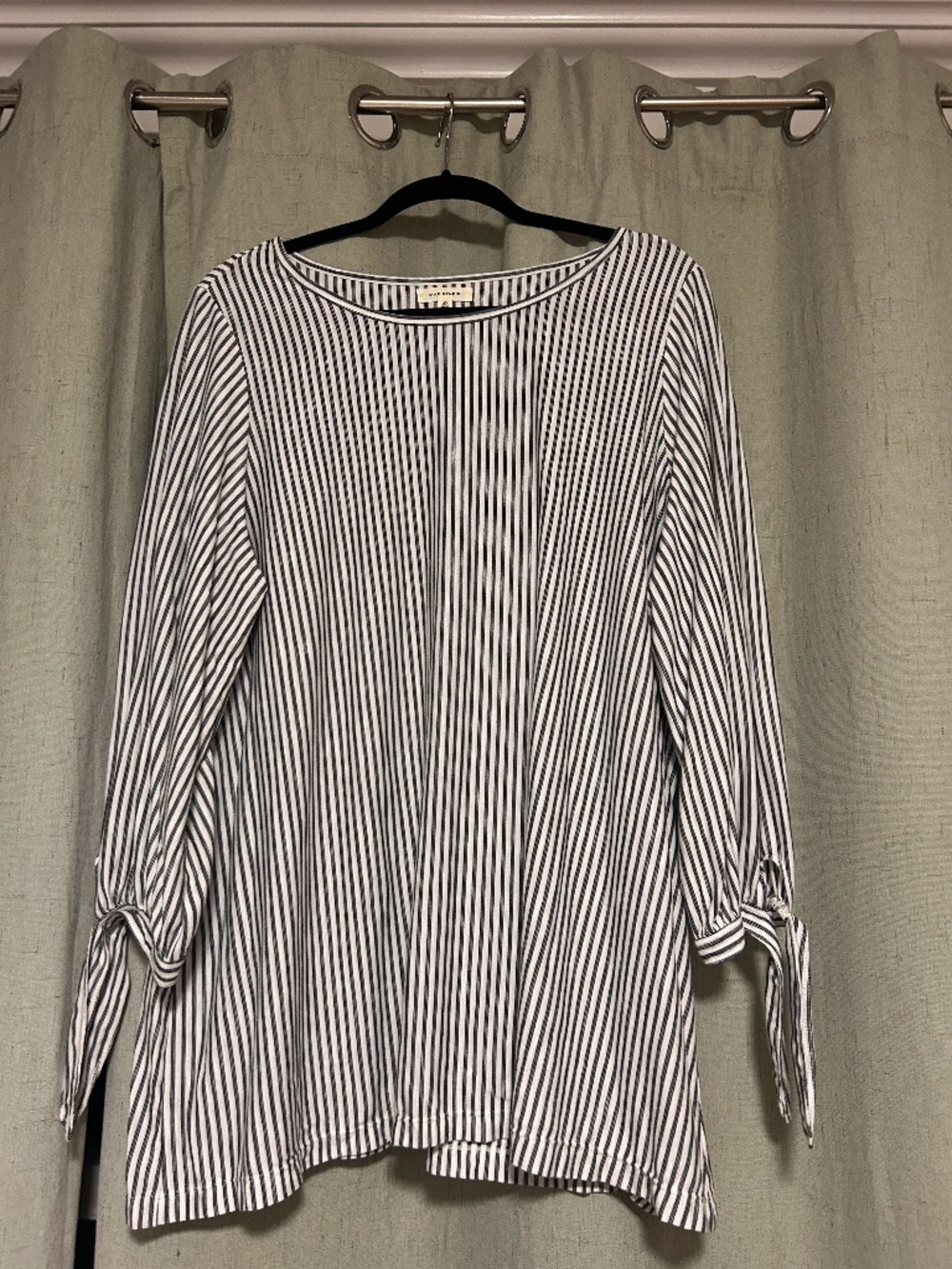 Max Studio, 2XL, Women's, Gray & White, Blouse